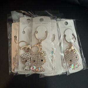 Fashion Jewelry Gold and Silver hello kitty Keychain